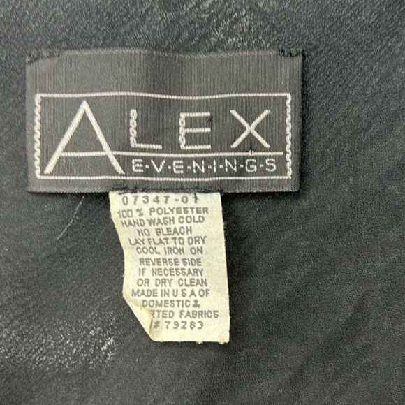 Alex Evenings black chiffon flutter sleeve bolero top OS - Picture 6 of 7